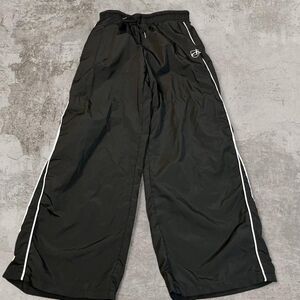 Dazy Men's Black and WhiteTrousers